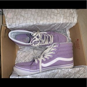 Purple/ White Vans